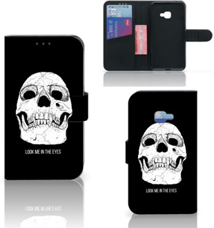 B2Ctelecom Samsung Galaxy Xcover 4 Uniek Wallet Book Case Hoesje Skull Eyes