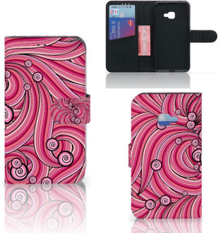 B2Ctelecom Samsung Galaxy Xcover 4 Uniek Wallet Book Case Hoesje Swirl Pink