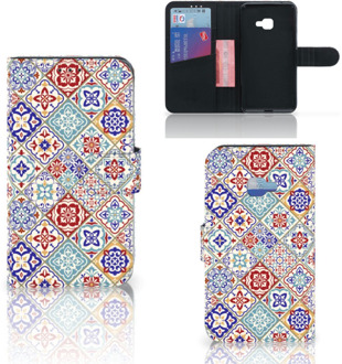 B2Ctelecom Samsung Galaxy Xcover 4 Uniek Wallet Book Case Hoesje Tiles Color