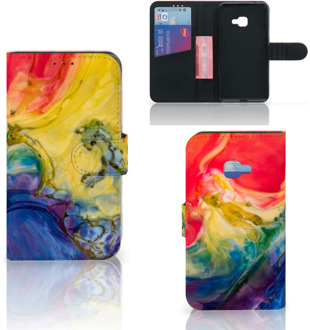 B2Ctelecom Samsung Galaxy Xcover 4 Uniek Wallet Book Case Hoesje Watercolor Dark