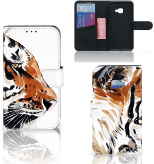 B2Ctelecom Samsung Galaxy Xcover 4 Uniek Wallet Book Case Hoesje Watercolor Tiger