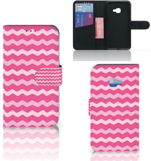 B2Ctelecom Samsung Galaxy Xcover 4 Uniek Wallet Book Case Hoesje Waves Pink