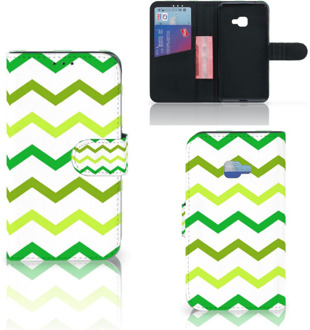 B2Ctelecom Samsung Galaxy Xcover 4 Uniek Wallet Book Case Hoesje Zigzag Groen