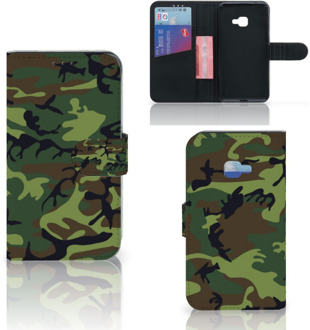 B2Ctelecom Samsung Galaxy Xcover 4 Wallet Book Case Hoesje Design Army Dark