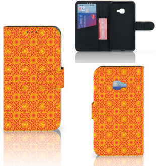 B2Ctelecom Samsung Galaxy Xcover 4 Wallet Book Case Hoesje Design Batik Orange