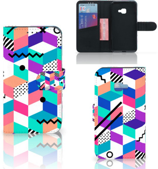 B2Ctelecom Samsung Galaxy Xcover 4 Wallet Book Case Hoesje Design Blocks Colorful