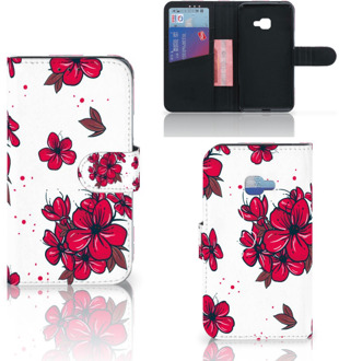 B2Ctelecom Samsung Galaxy Xcover 4 Wallet Book Case Hoesje Design Blossom Red