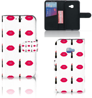 B2Ctelecom Samsung Galaxy Xcover 4 Wallet Book Case Hoesje Design Lipstick Kiss