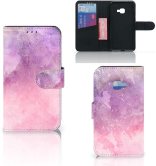 B2Ctelecom Samsung Galaxy Xcover 4 Wallet Book Case Hoesje Design Pink Purple Paint