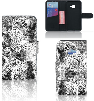 B2Ctelecom Samsung Galaxy Xcover 4 Wallet Book Case Hoesje Design Skulls Angel