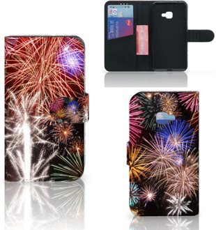 B2Ctelecom Samsung Galaxy Xcover 4 Wallet Book Case Hoesje Design Vuurwerk