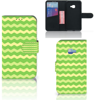 B2Ctelecom Samsung Galaxy Xcover 4 Wallet Book Case Hoesje Design Waves Green