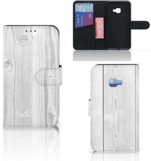 B2Ctelecom Samsung Galaxy Xcover 4 Wallet Book Case Hoesje Design White Wood