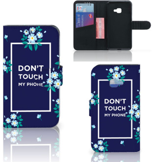 B2Ctelecom Samsung Galaxy Xcover 4 Wallet Book Case Hoesje Flowers Blue DTMP