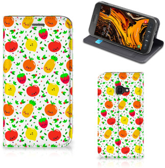 B2Ctelecom Samsung Galaxy Xcover 4s Flip Style Cover Fruits