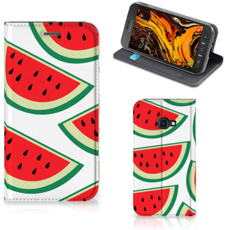 B2Ctelecom Samsung Galaxy Xcover 4s Flip Style Cover Watermelons