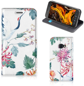 B2Ctelecom Samsung Galaxy Xcover 4s Hoesje maken Bird Flowers