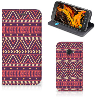 B2Ctelecom Samsung Galaxy Xcover 4s Hoesje met Magneet Aztec Purple