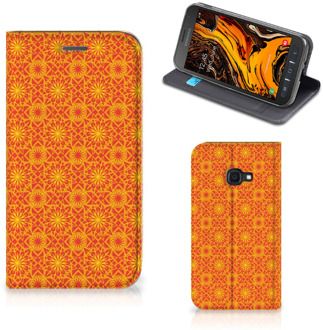 B2Ctelecom Samsung Galaxy Xcover 4s Hoesje met Magneet Batik Orange