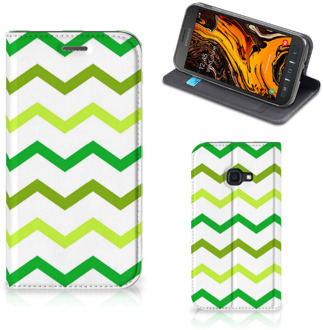 B2Ctelecom Samsung Galaxy Xcover 4s Hoesje met Magneet Zigzag Groen