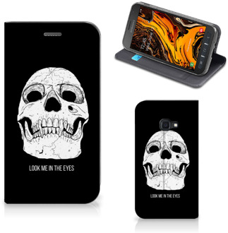 B2Ctelecom Samsung Galaxy Xcover 4s Mobiel BookCase Skull Eyes