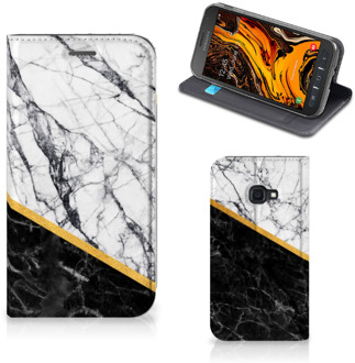 B2Ctelecom Samsung Galaxy Xcover 4s Standcase Marble White Black