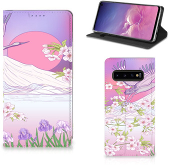 B2Ctelecom Samsung S10 Book Cover Bird Flying