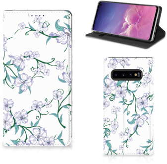 B2Ctelecom Samsung S10 Book Cover Blossom White