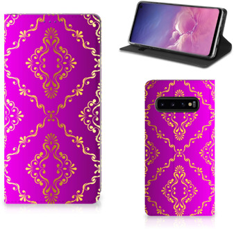 B2Ctelecom Samsung S10 Bookstyle hoesje Barok Roze