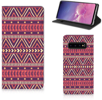 B2Ctelecom Samsung S10 Flipcase Aztec Purple