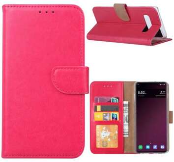 B2Ctelecom Samsung S10 Plus Hoesje Roze met Pasjeshouder