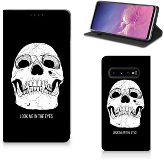 B2Ctelecom Samsung S10 Stand Case Skull Eyes