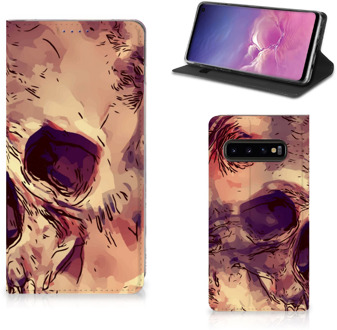 B2Ctelecom Samsung S10 Stand Case Skullhead