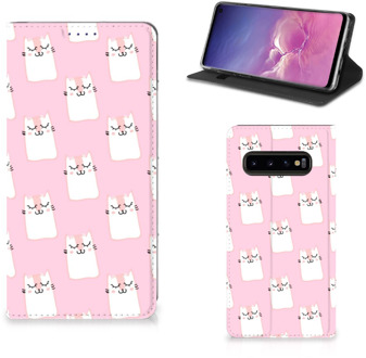 B2Ctelecom Samsung S10 Stand Case Sleeping Cats