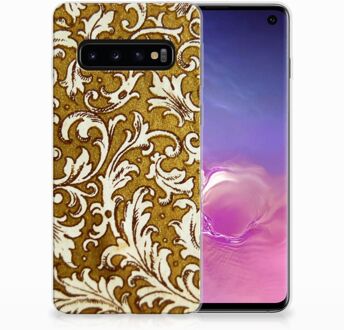 B2Ctelecom Samsung S10 TPU Siliconen Hoesje Design Barok Goud