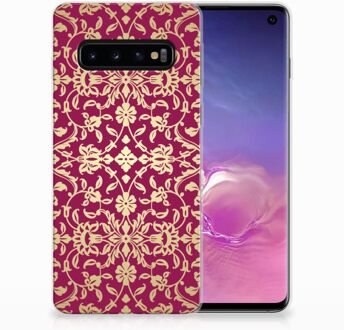 B2Ctelecom Samsung S10 TPU Siliconen Hoesje Design Barok Pink