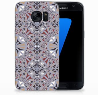 B2Ctelecom Samsung S7 Hoesje Design Flower Tiles