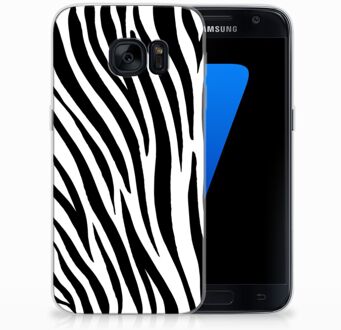 B2Ctelecom Samsung S7 Siliconen Backcase Design Zebra