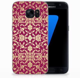 B2Ctelecom Samsung S7 TPU Siliconen Hoesje Design Barok Pink