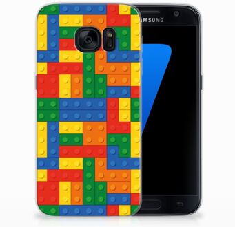 B2Ctelecom Samsung S7 TPU Siliconen Hoesje Design Blokken