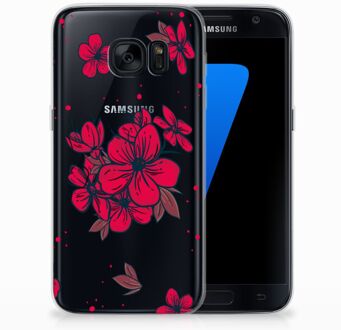 B2Ctelecom Samsung S7 TPU Siliconen Hoesje Design Blossom Red