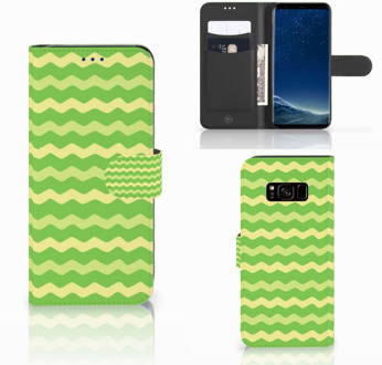 B2Ctelecom Samsung S8 Bookcover Design Waves Green