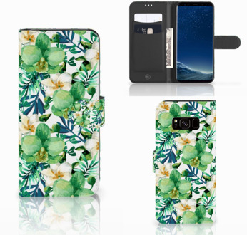 B2Ctelecom Samsung S8 Hoesje Orchidee Groen