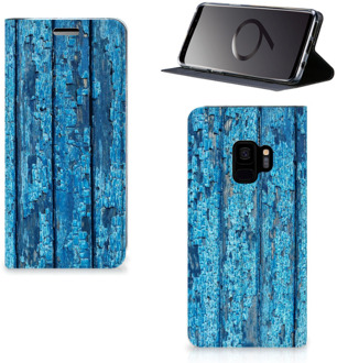 B2Ctelecom Samsung S9 Book case Wood Blue