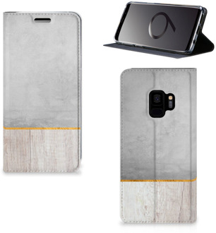 B2Ctelecom Samsung S9 Book case Wood Concrete