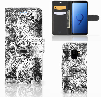 B2Ctelecom Samsung S9 Bookcase Design Skulls Angel