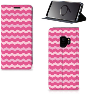 B2Ctelecom Samsung S9 Bookcase Waves Pink