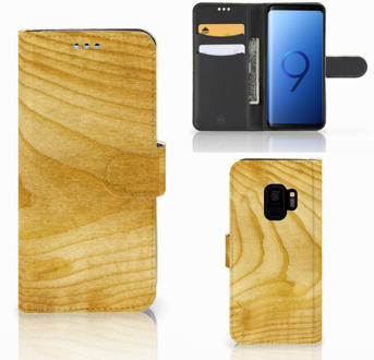 B2Ctelecom Samsung S9 Hoesje Licht Hout