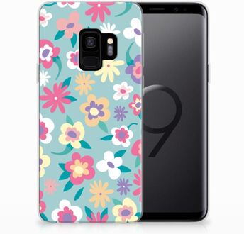 B2Ctelecom Samsung S9 Siliconen Hoesje Flower Power