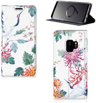 B2Ctelecom Samsung S9 Smartcover Bird Flowers